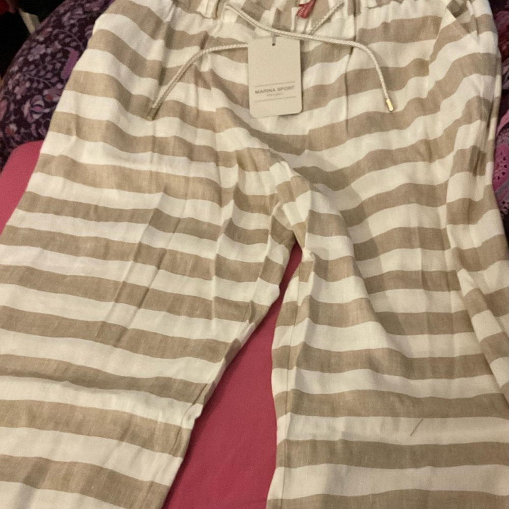 Marina Rinaldi Linen wide leg pants sz 18, NWT HUGE PRICE DROP!